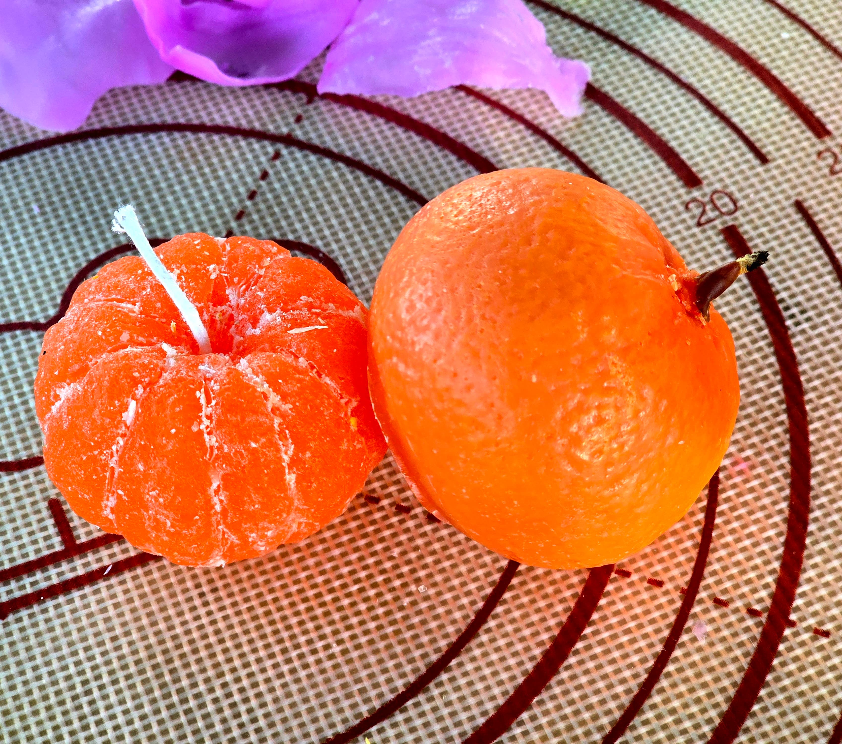 Realistic Mandarin Orange Candle